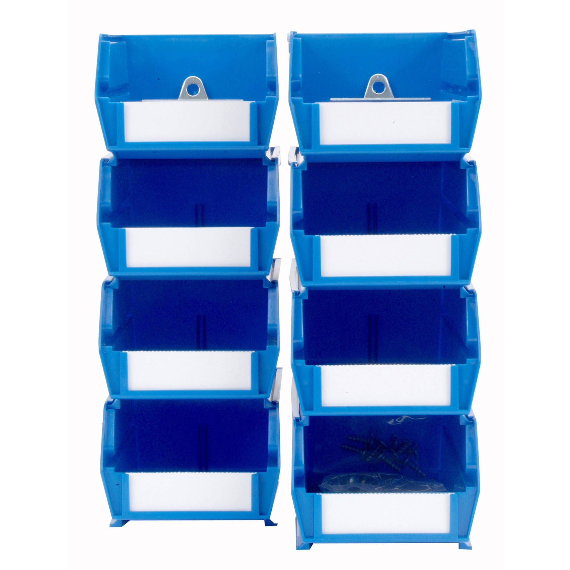 Triton Products Locbin Polypropylene Hanging Bin Binclip Kits 4 Small 5 3 8 L X 4 1 8 W X 3 H And 4 Medium 7 3 8 L X 4 1 8 W X 3 H Walmart Com Walmart Com