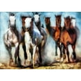 thumbnail image 2 of Bolokofsky, Ronald 32x24 Black Ornate Wood Framed with Double Matting Museum Art Print Titled - Running Herd III, 2 of 4