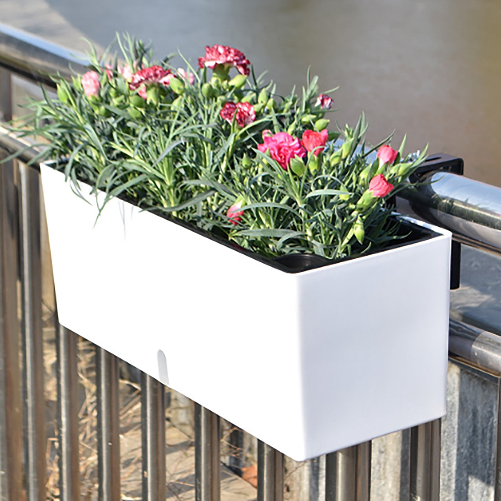 Adjustable Planter Box Brackets – Heavy Duty Flower Box Holder for Windowsills, Fences & Balconies, Rust-Resistant Metal Window Box Brackets for Outdoor Garden