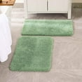 thumbnail image 5 of Tripumer Microfiber Bathroom Mat Shaggy Bathroom Rug Soft Plush Mat 16 x 24 inch Bathroom Rug Extra Soft Mat Water Absorbent Machine Washable Thick Plush Rugs Non Slip Dries Quickly Light Green, 5 of 8