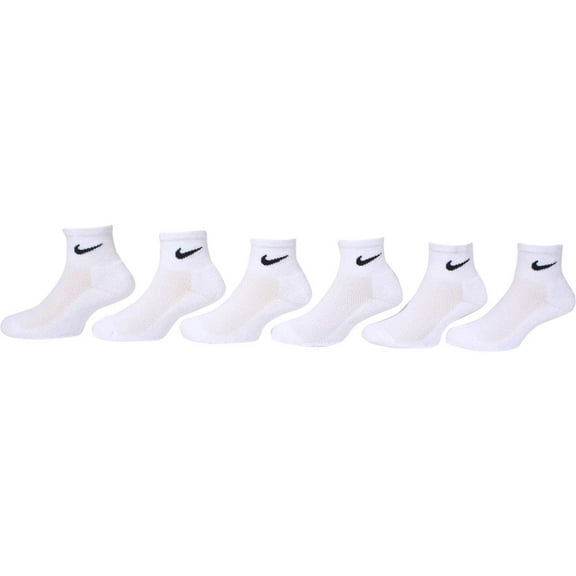 Nike Kids Cushion Ankle Training Socks 6-Pack Shoe Size 10C-3Y/5-7 (Sock Size)