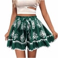 thumbnail image 2 of PNTUTB Summer Women's Bohemian Style Fashion Print Elastic Waist Drawstring Relaxed Wide Leg Shorts, 2 of 6