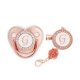 thumbnail image 2 of Xihbxyly Chupete con Brillo, Clip Personalizable con Inicial de Letra, Tetina con Brillantes Diamantes de Imitación, Ideal para Bautizos, Bodas y Fiestas, Regalo Único para Bebés Especiales. Requiere, 2 of 5