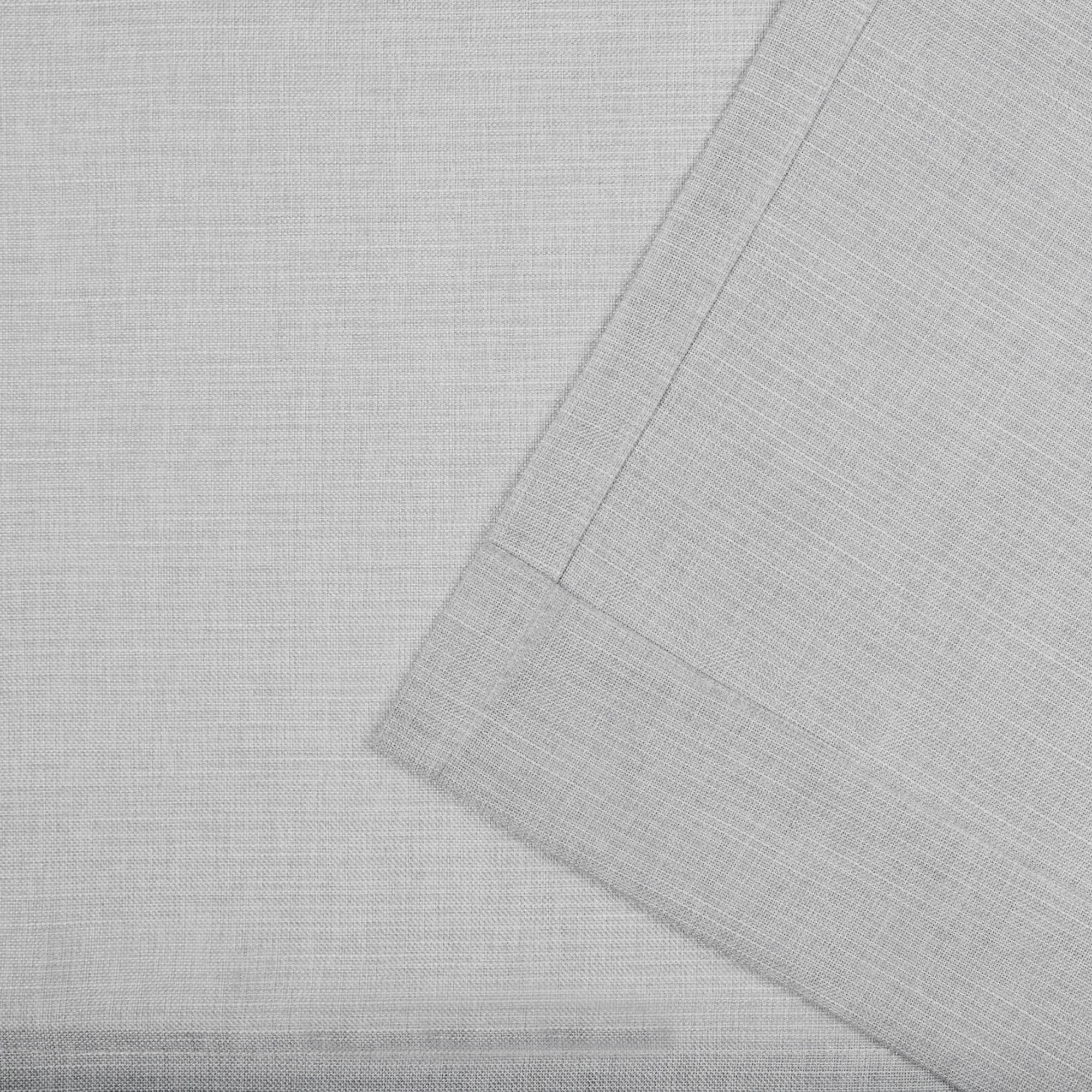 Nicole Miller Faux Linen Slub Textured Hidden Tab/Rod Pocket Top Light Filtering Curtain Panel Pair, 54"x96", Dove Grey