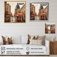 thumbnail image 4 of Designart "Rainy City Views Kansas City Scenes" Cityscapes Framed Wall Art - Modern Orange Kansas City Entryway Framed Wall Art, 4 of 6