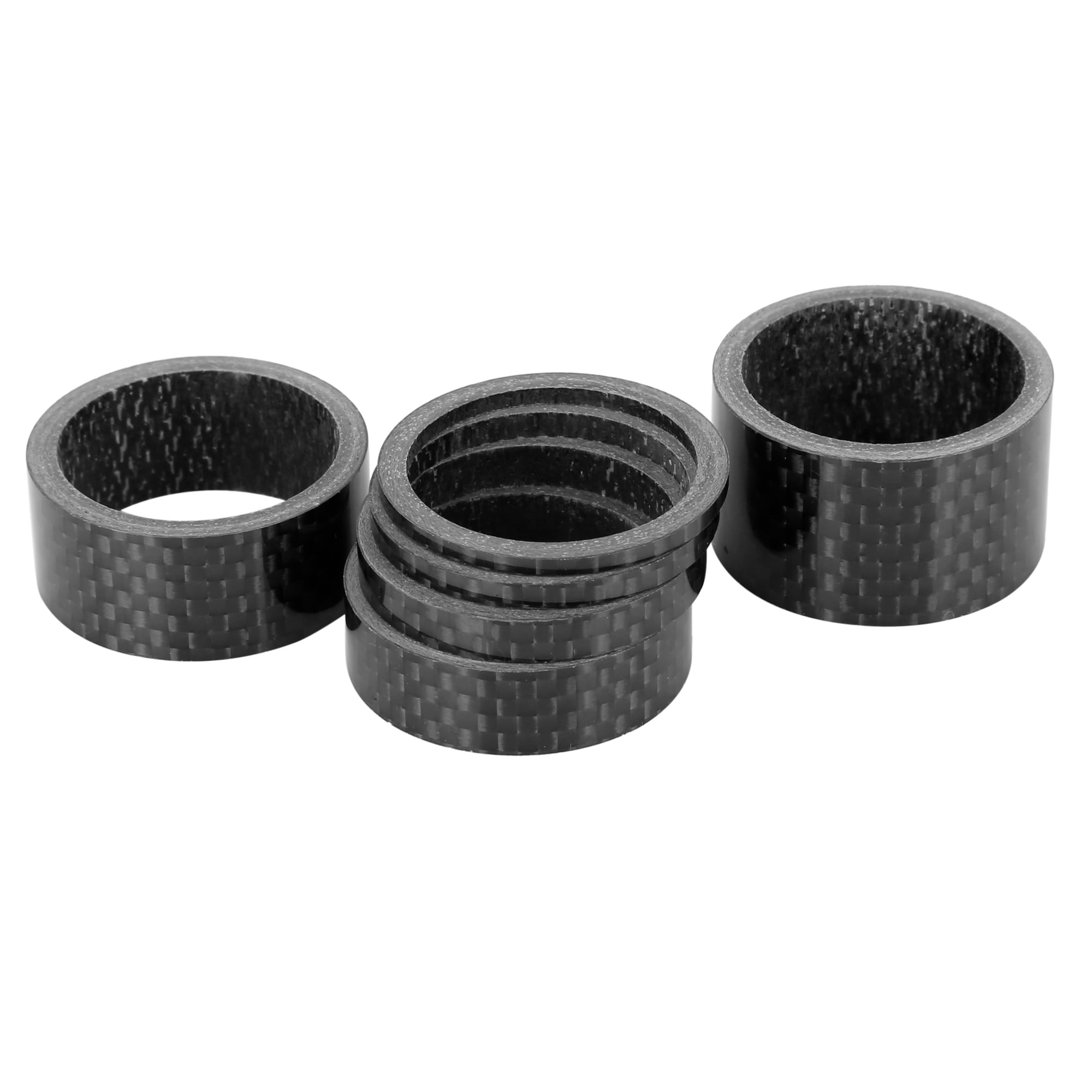 6pcs Headset Spacer Carbon Fiber Handlebar Stem Spacers Fit 1 1/8 Inch