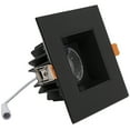 thumbnail image 3 of Maxxima 4 in. Slim Square Recessed Anti-Glare LED Downlight, Black, Canless IC Rated, 1050 Lumens, 5 CCT 2700K-5000K, 3 of 10