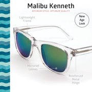 Optimum Optical Retro Rectangular Frame Sunglasses, Malibu Kenneth