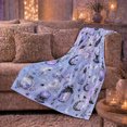 thumbnail image 6 of Potion Bottle Crystal Moon Pattern in Whimsical Celestial Style for Mystic Art Fans, Dreamy Lavender Sky, Cozy Flannel Blanket for Bedroom and Reading Nook, Birthday Gift, Magical Home Decor, 6 of 9