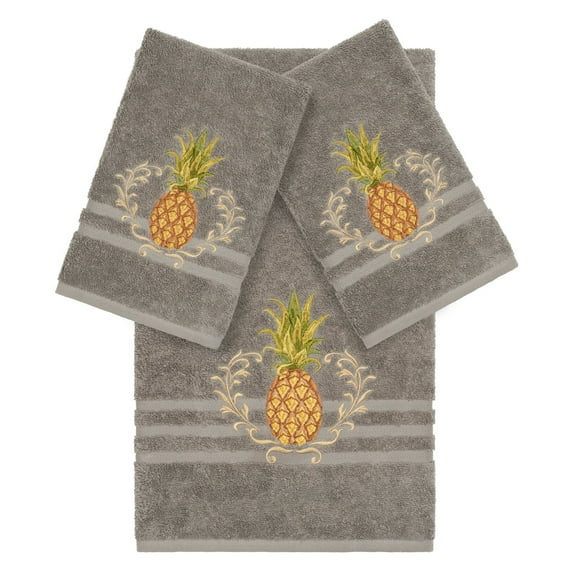 Linum Home Textiles Welcome Turkish Cotton Embellished Towel Set