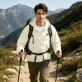 thumbnail image 2 of Sewkxo Men's Packable Rain Jacket Waterproof Lightweight Raincoat Rain Shell with Hood for Outdoor Hiking Golf Travel,Beige 3XL, 2 of 8