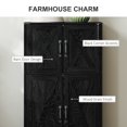 thumbnail image 4 of HOMCOM Armoire de Garde-Manger de Cuisine Armoire de Rangement de Garde-Manger avec Portes de Grange Noir, 4 of 10