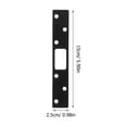 thumbnail image 2 of Minkissy 1Ensemble Plaque de Frappe pour Pêne Dormant Acier Inoxydable Noir Rectangulaire Robuste pour Porte Extérieure, 2 of 8