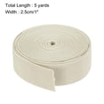 thumbnail image 2 of Bandas elásticas para coser de 1" (2.5 cm) 5 yardas de bobina elástica beige para pelucas, cinturillas, pantalones, 2 of 6