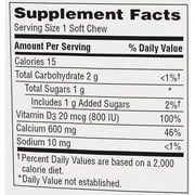 2 Pack - Caltrate Calcium - Vitamin D Soft Chews Chocolate Truffle 60 Each