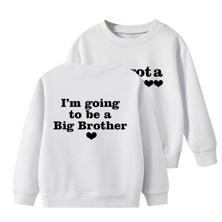 

MQLKF Kids Children Boys Winter Long Sleeve Tops Sweatshirt Clothes Letter Printing Fashionable Handsome Casual Boys Hoodies