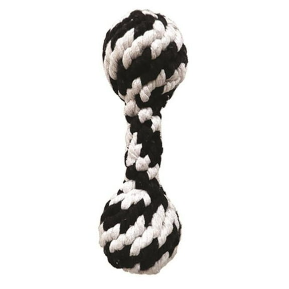 Small Super Braided Rope Squeaker Dumbbell Dog Toy, 8 in.