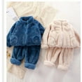 thumbnail image 2 of Ougyinr Toddler Baby Fleece Pullover Tops Pants Set Newborn Winter Warm Sweatshirt Pants 2pcs Set With Bear Warm Outfits, 2 of 8
