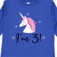 thumbnail image 4 of Inktastic Third Birthday Cute Unicorn Girls Long Sleeve Toddler T-Shirt, 4 of 5