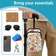 thumbnail image 6 of COEQINE Printed Crutch Bag Walking Cane Accesories Orange Wildflower Forearm Crutch Organizer Pouch, Elbow Crutch Bag, 2 Pockets, Organize Daily Essentials, for Elderly, 6 of 7