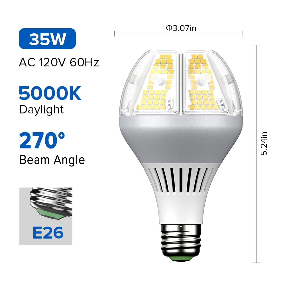 SANSI 6500LM LED Light Bulb - 35W (Replaces 650W), A21 Shape