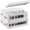 White, variant on 4 Packs CD Storage Box with Visible Window, Stackable CD Case Holder with Dustproof Lid and Handles, Holds Up to 148 CDs in Full Jewel Cases-15.75 x 6.10 x 5.31 Inches-Black