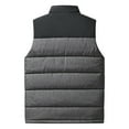 thumbnail image 4 of Dresfit Lightweight Jacket Men Cotton Zip Up Quilted Jacket Sleeveless Big and Tall Thick Autumn Outerwear Warm Padded Waistcoat with Pockets Black 2XL, 4 of 6