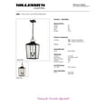 thumbnail image 3 of Millennium Lighting  Devens 2 Light 20" Outdoor Hanging Lantern Powder Coat Bronze Bronze, 3 of 3