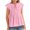 Pink-1, variant on EINCcm Women Summer Casual TShirt Resort Outfits Ruffle Cap Sleeve Crew Neck Front Bow Tie Tops Loose Flowy Beach Blouse Shirts
