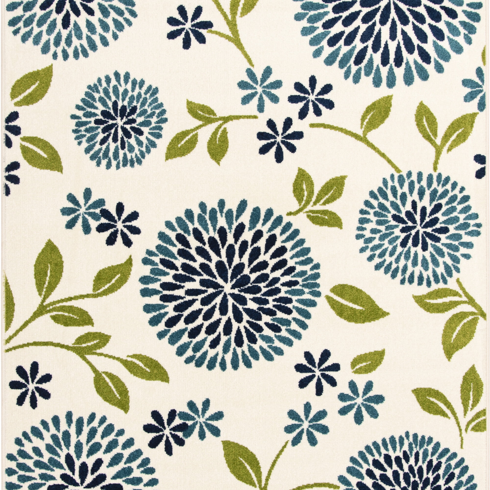 Loomaknoti Terrace Tropic Tenavon 4' x 6' Floral Indoor/Outdoor Area Rug , Blue/White