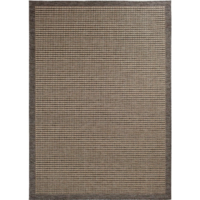 Tapis tissé brun foncé et havane Smithleighs