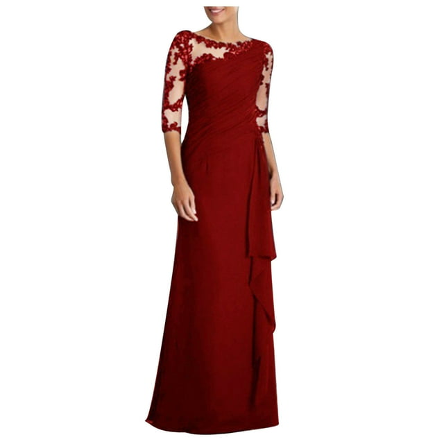 Pisexur Robe d'Invitée de Mariage pour Femme Robe à Col en V pour Femme 2023 Invitée de Mariage Hi-Lo en Dentelle Florale Bal Cocktail Fête Robe de Demoiselle d'Honneur Formelle