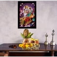 thumbnail image 3 of IBA Indianbeautifulart Radha Krishna Picture Frame Religious Poster Black Wall Frame Deity Photo Frame Wall Decor&nbsp;For Home/ Office/ Temple-12 x 18 Inches, 3 of 7