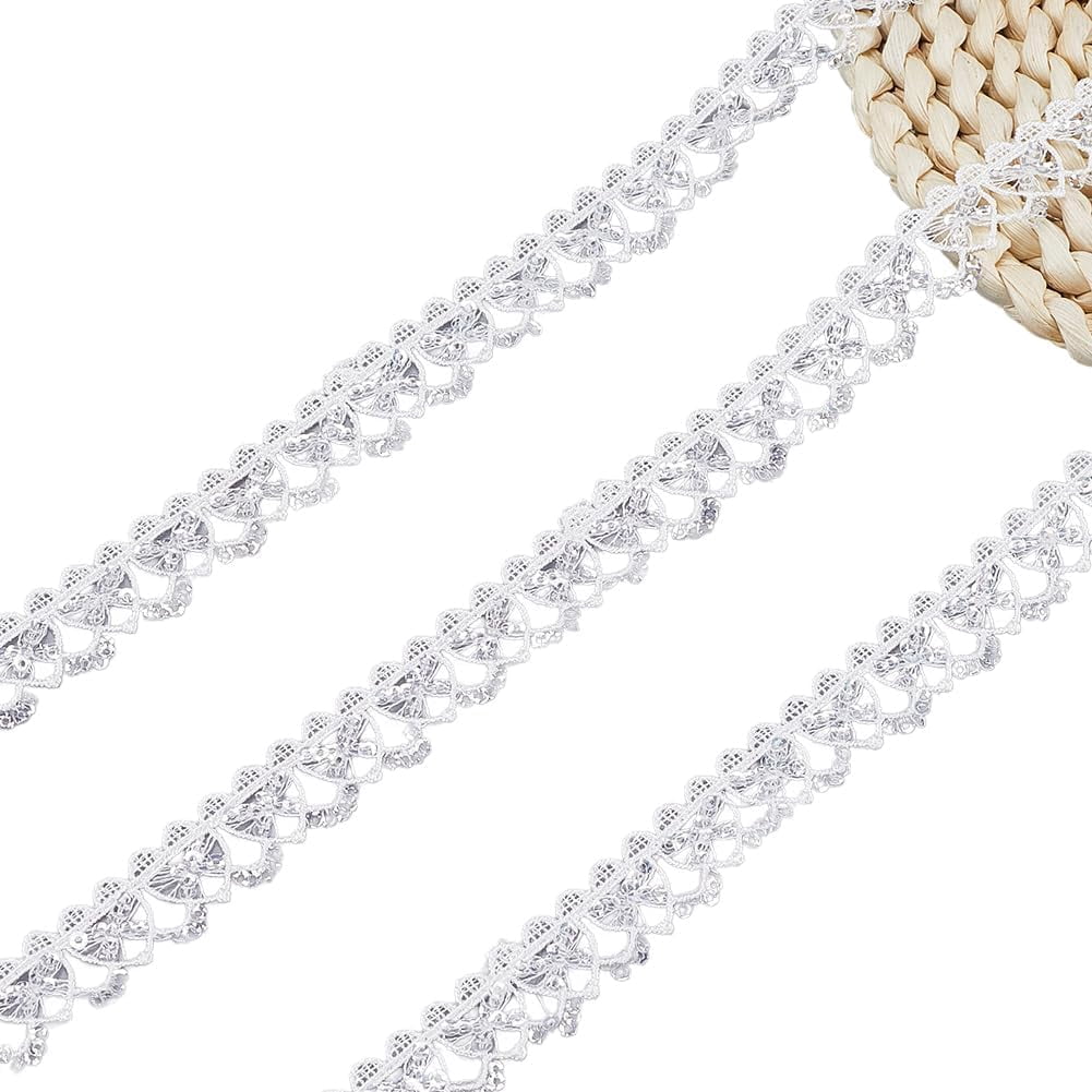 Polyester Yarn Tassel Lace Trim for Garment Accessories White 2-3/4~3-3/8 inch(70~85mm)