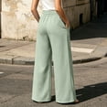 thumbnail image 4 of VV AVEORS Womens Wide Leg Sweatpants Drawstring Baggy Sweat Pants With Pockets Elastic Waisted Lounge Casual Trousers Cyan L, 4 of 6