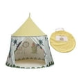 thumbnail image 4 of Tienda de juegos para niños, juguete, tienda de juegos para niños, tipi plegable portátil, con castillo para barbacoas, guardería, beige, 4 of 8