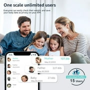 Smart Scale for Body Weight，Highly Accurate Scale for Weight，Digital Weighing Scale with BMI, Body Fat, Muscle Mass, Accurate Home User Health Equipment Sync Apps，400Ib