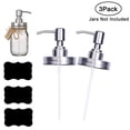 thumbnail image 3 of Matsuzay Dispensador de bomba Reutilizable Baño Cocina Contenedor de Botella Acero inoxidable Lavable Lavavajillas Suministro de tarros Cocina y Comedor Matsuzay HA066281-00B, 3 of 6