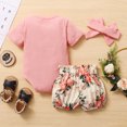 thumbnail image 4 of Vedolay Girl's Summer Shorts Sets Toddler Girl 2 Piece Outfit Halter Cami Top and Tie Front Belted Elastic Waist Shorts Set,Pink 12-18 Months, 4 of 5