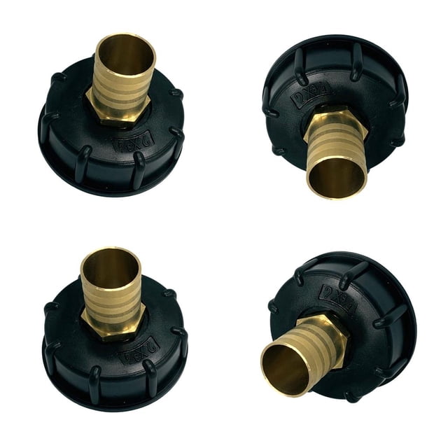 Conector de accesorios de agua Cola IBC 1000L Adaptador de latón negro