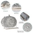 thumbnail image 4 of Monedero de mano COAIMANEY con purpurina con diamantes de imitación brillantes para bodas, 4 of 8