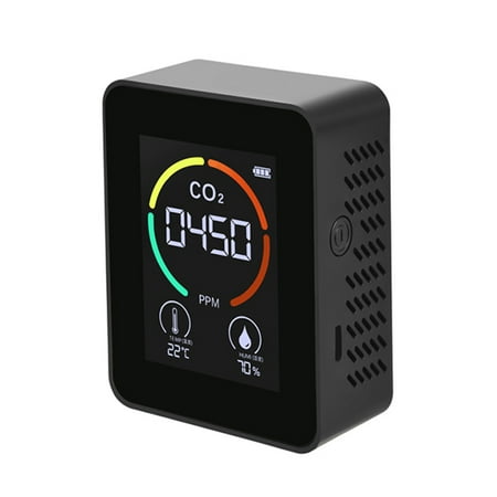 

iaksohdu 3 In 1 Carbon Dioxide Monitor Multiple Detection Measurement Tools Digital LCD Display Air Quality Monitor for Supermarket