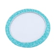 thumbnail image 2 of Mantel Redondo De Franela Impermeable A Prueba De Grasa Lavable Reutilizable Borde Elástico Triángulo Azul Patrón Decorativo Cubierta De Plástico Para Interior Al Aire Libre Mesa De Patio Hogar Minnieouse HA023987-01, 2 of 7