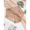 thumbnail image 6 of MEIYATING Women's Solid Seamless High Waist Panties, 4-Pack, Black, 6 of 6