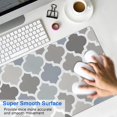 thumbnail image 4 of Long Mouse Pads for Desk,Blue Quatrefoil Geometric Pattern Desk Mats on Top Of Desks, Desk Mouse Pad Extra Large with 3mm Non-Slip Base and Stitched Edge for Gaming,Office,Work,Home 31.5"x11.8", 4 of 6