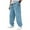 Blue, variant on Mens Corduroy Loose Fit Trousers Drawstring Waist Casual Straight Leg Pants with Patchwork Design for Everyday Wear White 3XL