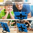 thumbnail image 7 of Case for iPad Air 11 inch (2025 M3/2024 M2) Case with Shoulder Strap, Shockproof Handle Kickstand, Blue, 7 of 7