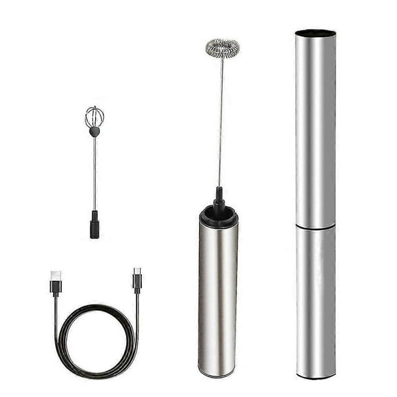 Rechargeable Electric Milk Frother Foam Maker Handheld Foamer 2 Speeds Drink Mixer for Coffee Elect