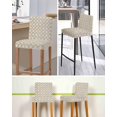 thumbnail image 5 of Beige Moroccan Bar Stool Covers Set of 4, Geometric Abstract Art Modern Stretch Washable Bar Chair Covers with Backs, Removable Pub Counter Height Chair Cover for Kitchen Dining Room Cafe, 5 of 7
