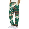 thumbnail image 5 of Dresfit Cargo Sweatpants for Men Open Bottom Autumn Cotton Straight Leg Baggy Joggers Drawstring Camo Athletic Sweat Pants Winter Lounge High Waisted Trousers Green M, 5 of 8